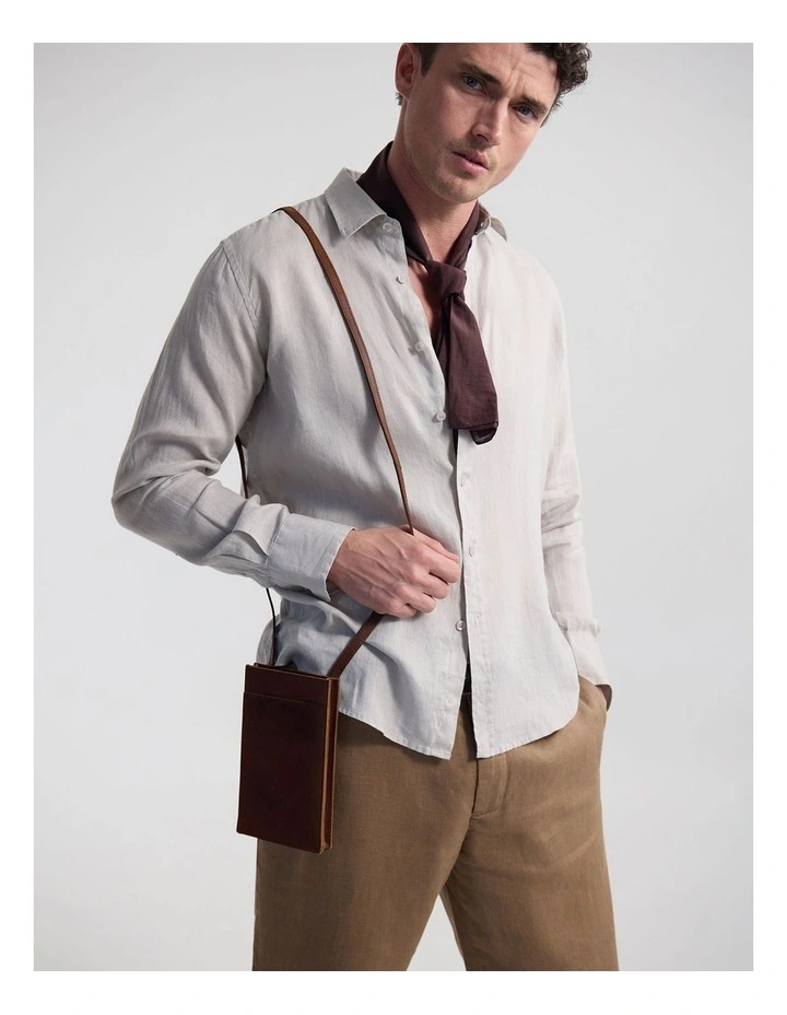 Franz Cotton/Silk Scarf in Puce image 2