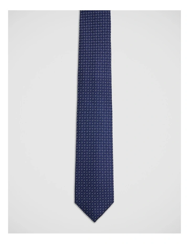 Kobi Silk 7Cm Tie in Navy image 1
