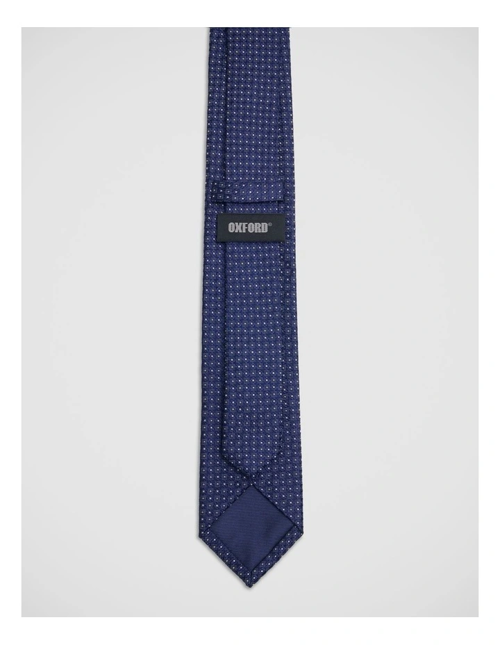 Kobi Silk 7Cm Tie in Navy image 3