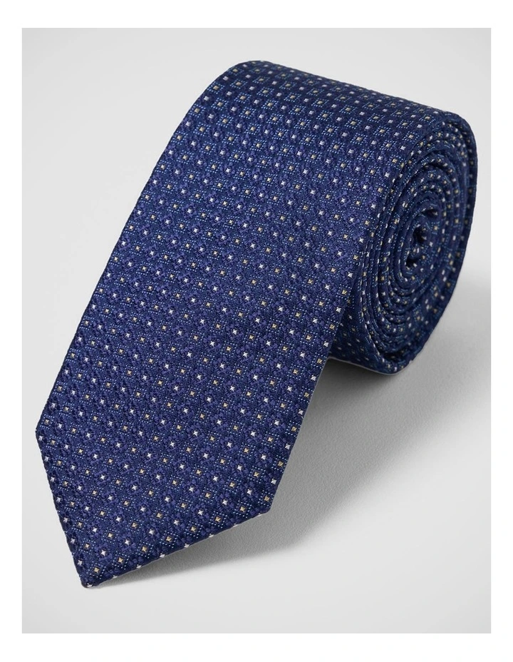 Kobi Silk 7Cm Tie in Navy image 4