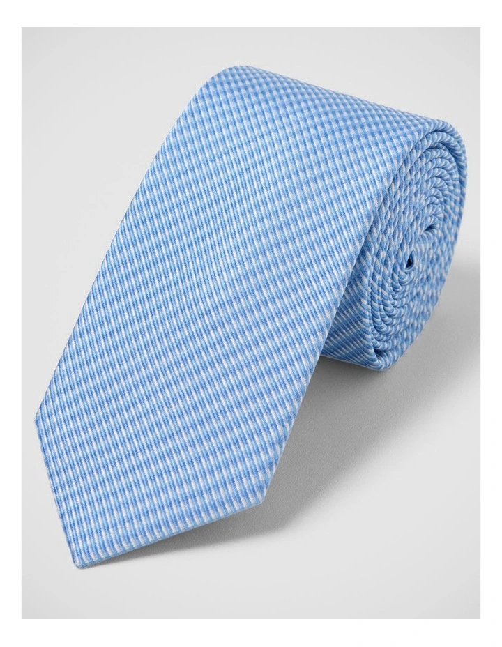 Fredric Refined Block Silk 7Cm Tie in Blue image 4