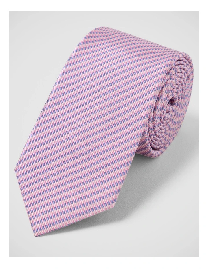 Fredric Refined Block Silk 7Cm Tie in Pink image 4