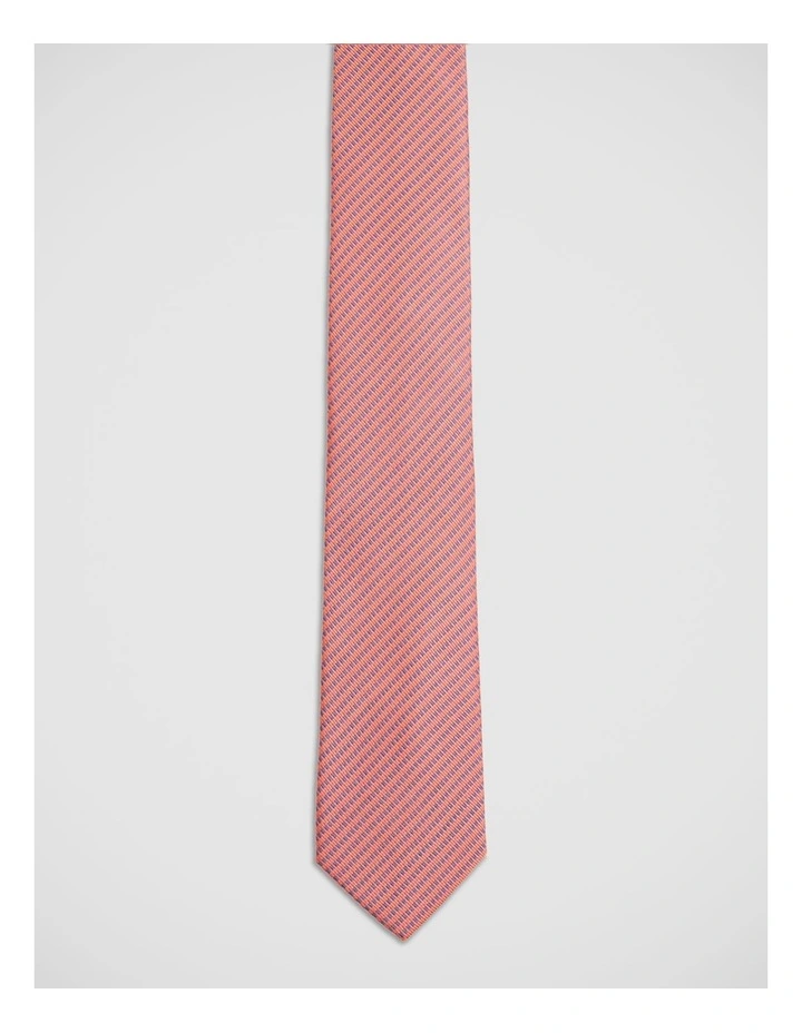 Fredric Refined Block Silk 7Cm Tie in Coral image 1