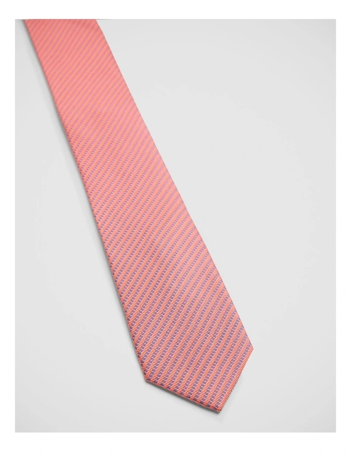 Fredric Refined Block Silk 7Cm Tie in Coral image 2