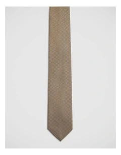 Julius Lattice Silk 7Cm Tie in Yellow
