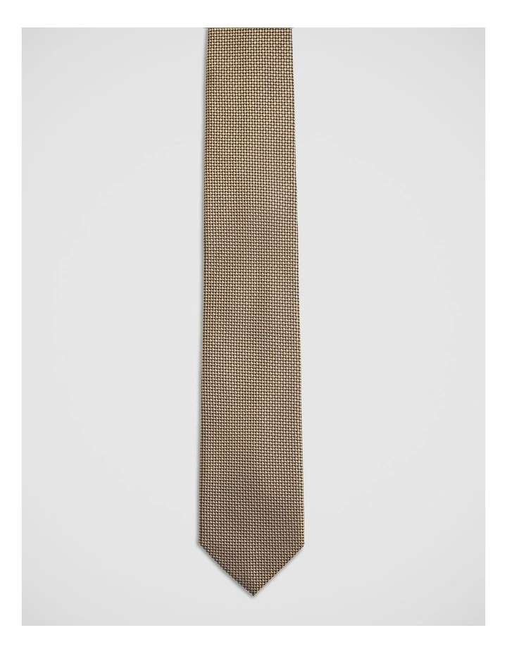 Julius Lattice Silk 7Cm Tie in Yellow image 1