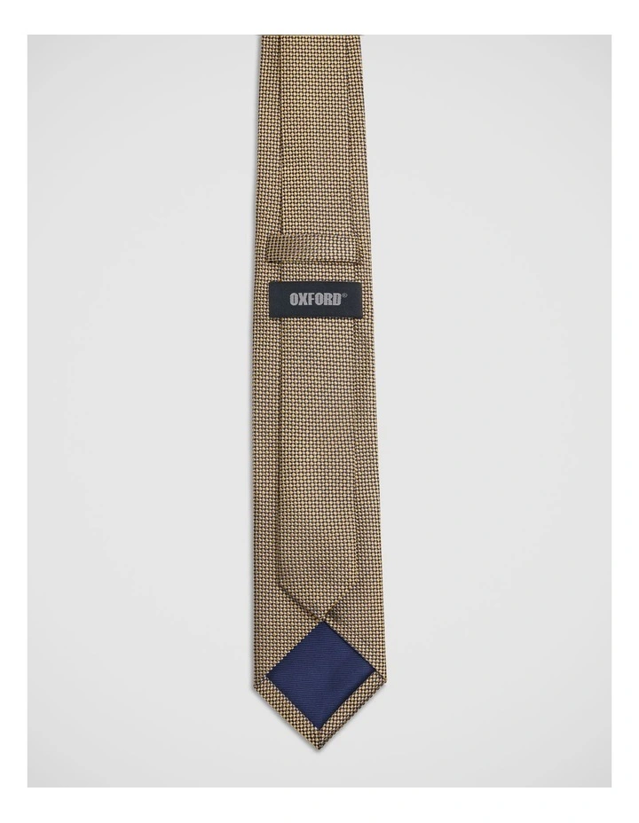 Julius Lattice Silk 7Cm Tie in Yellow image 3