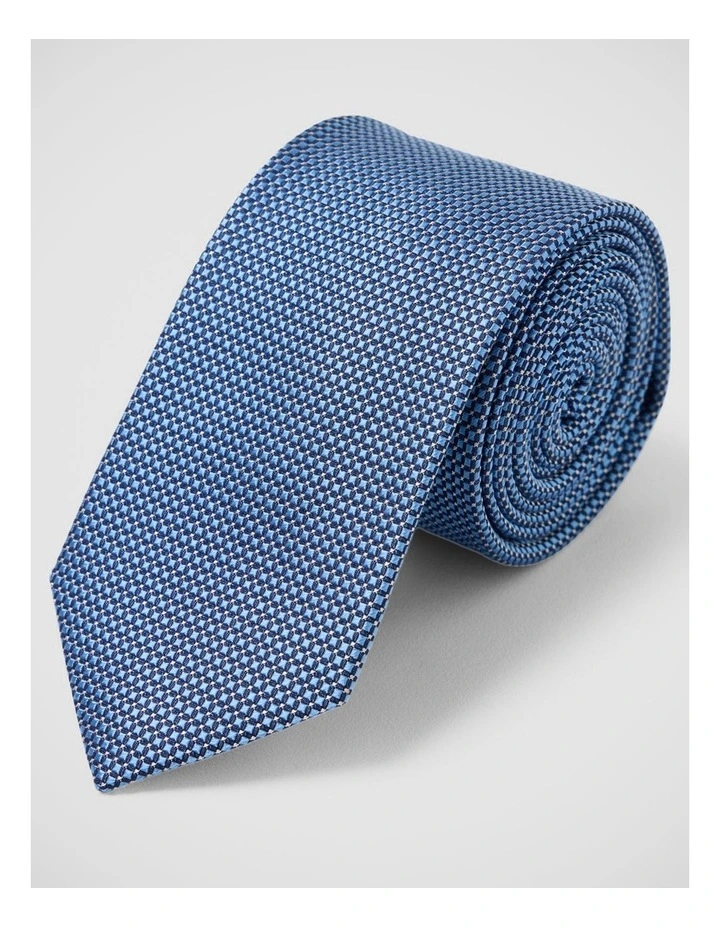 Kendall Terrace Silk 7Cm Tie in Navy/Blue image 4