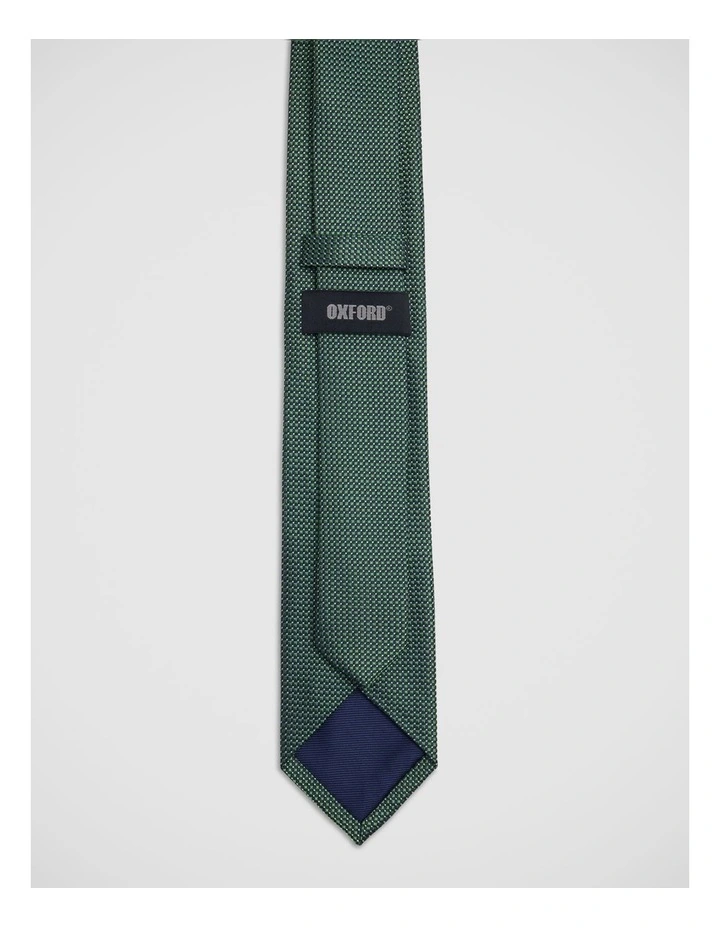Kendall Terrace Silk 7Cm Tie in Navy/Green image 3