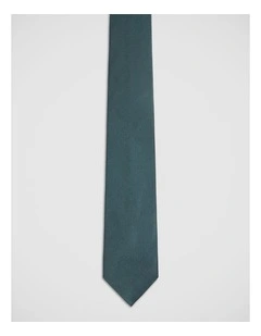 Elmer Stripe Silk 7Cm Tie in Viridian Green