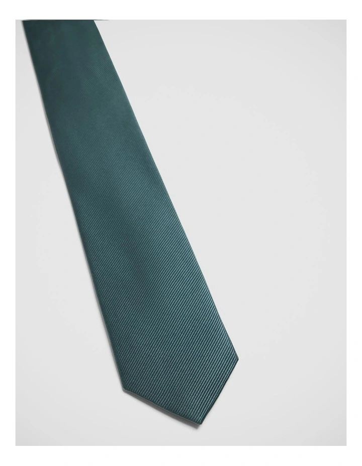 Elmer Stripe Silk 7Cm Tie in Viridian Green image 2