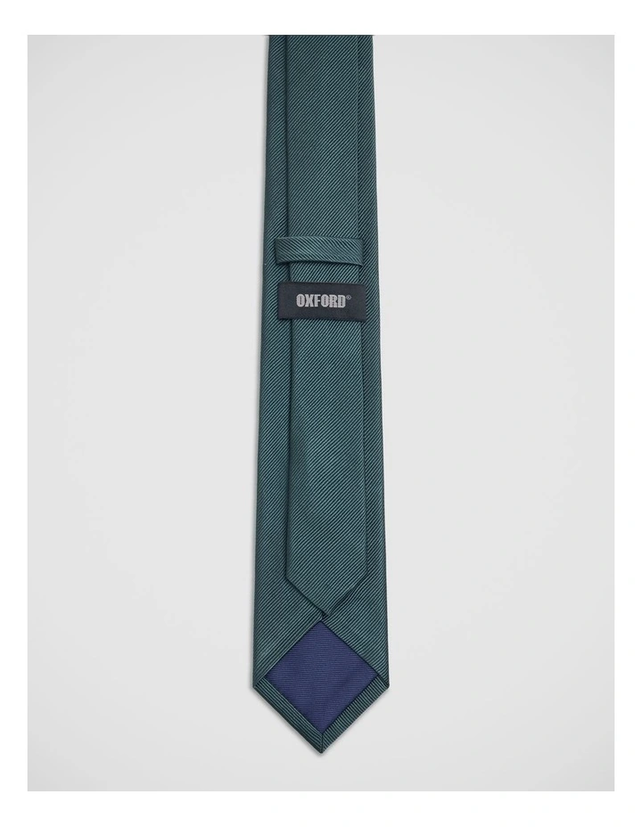 Elmer Stripe Silk 7Cm Tie in Viridian Green image 3