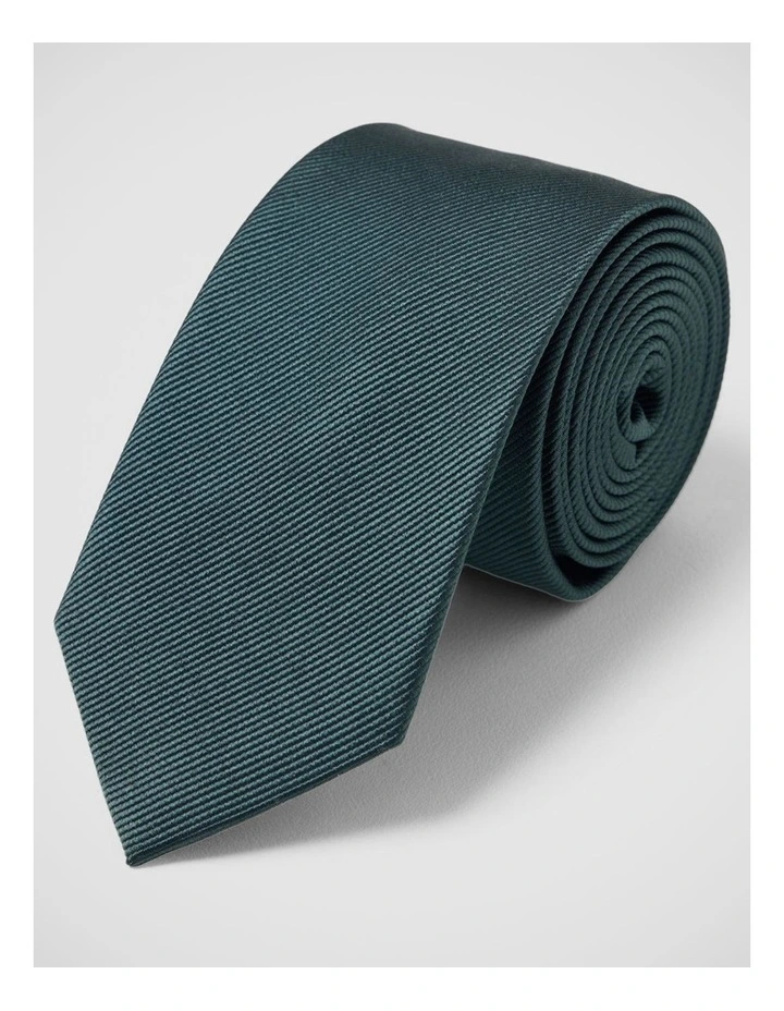 Elmer Stripe Silk 7Cm Tie in Viridian Green image 4