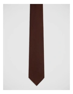 Elmer Stripe Silk 7Cm Tie in Coco