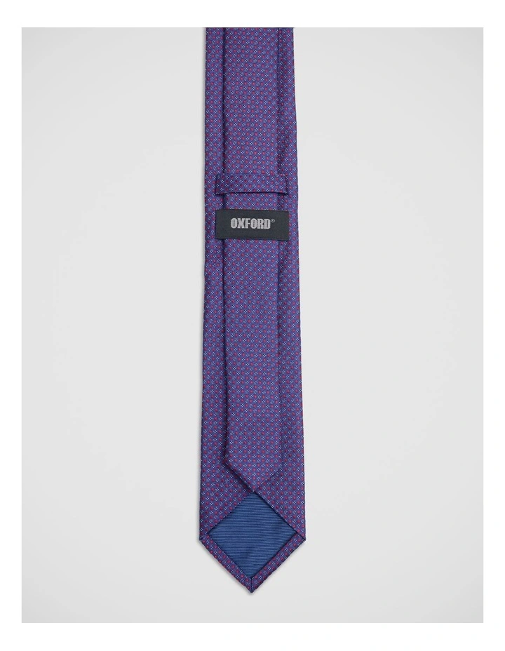 Curtis Silk 7Cm Tie in Blue/Red image 3