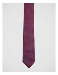 Ambrose Spot Silk 7Cm Tie in Red/Navy