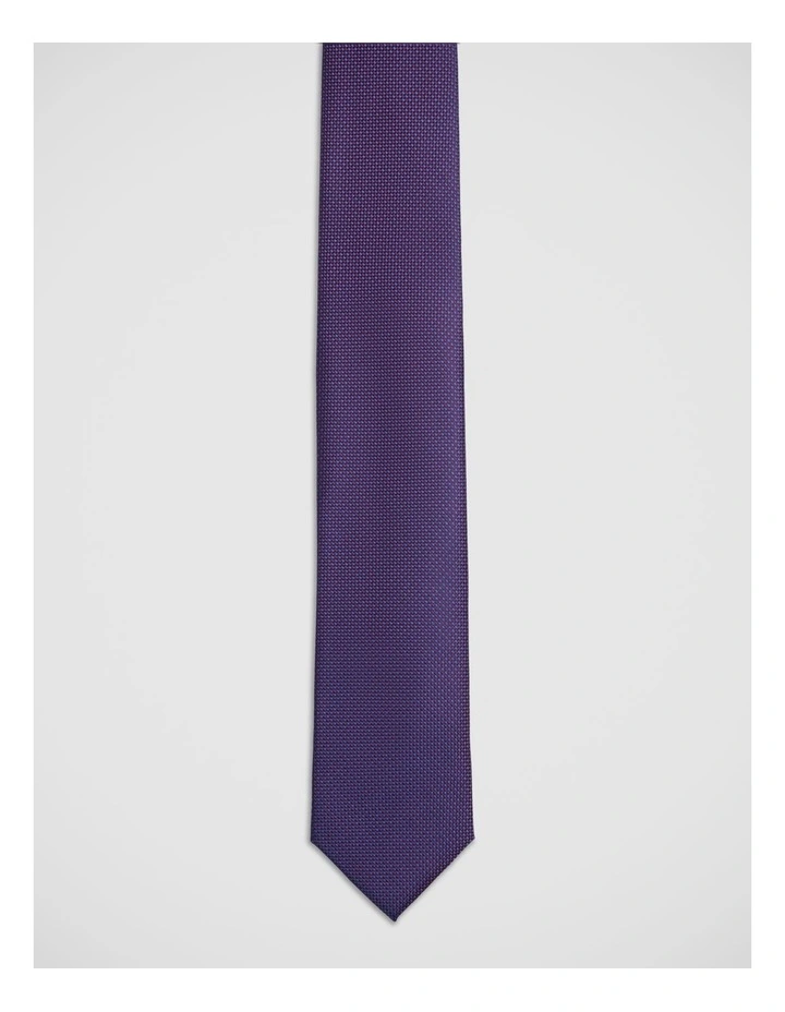 Soren Grid Silk 7Cm Tie in Blue/Red image 1