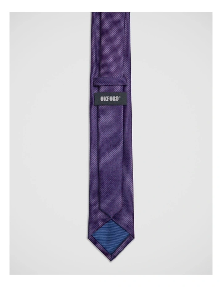 Soren Grid Silk 7Cm Tie in Blue/Red image 3
