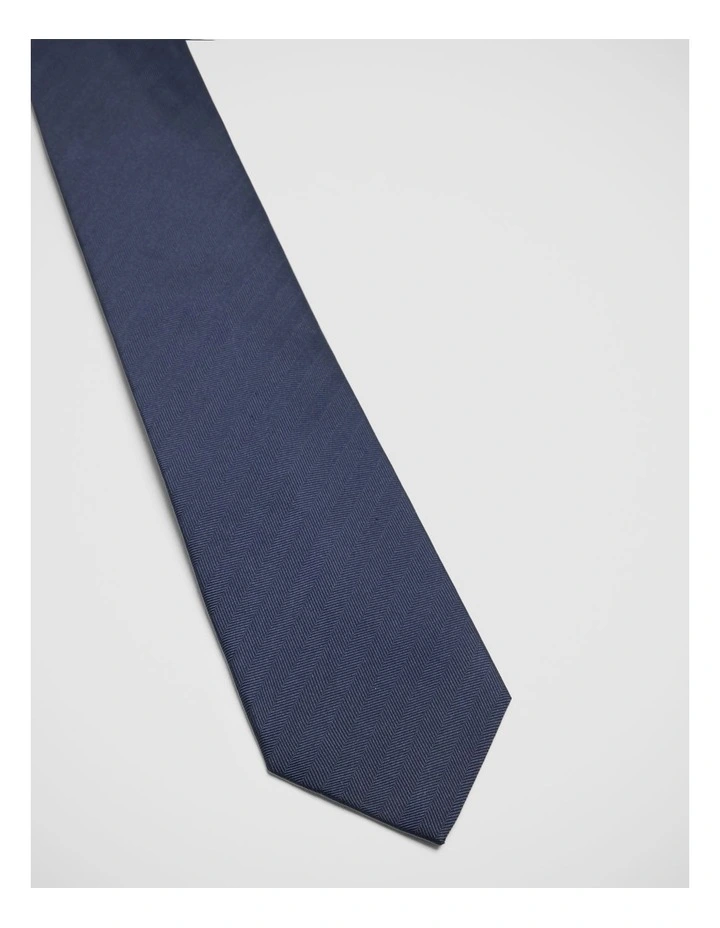 Linus Herringbone Silk 7Cm Tie image 2