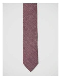 Leary Wool/Linen 7Cm Tie in Burgundy