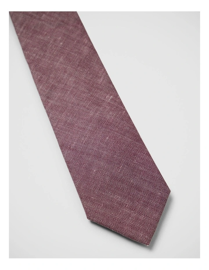 Leary Wool/Linen 7Cm Tie in Burgundy image 2
