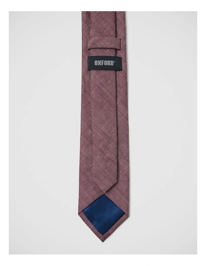Leary Wool/Linen 7Cm Tie in Burgundy image 3
