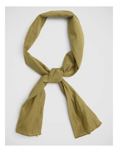 Franz Cotton/Silk Scarf in Khaki
