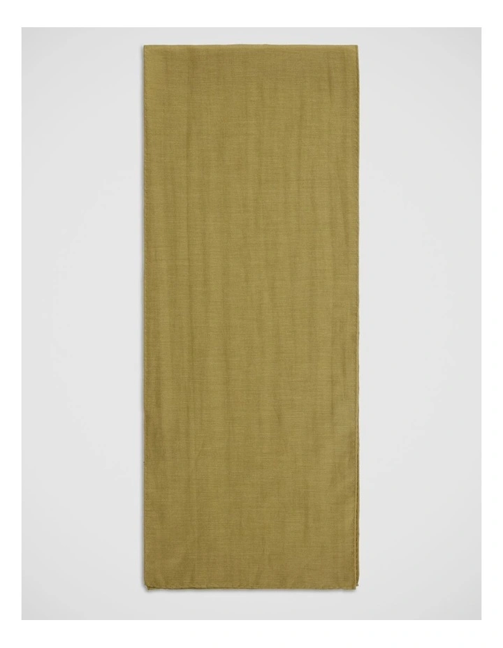 Franz Cotton/Silk Scarf in Khaki image 2