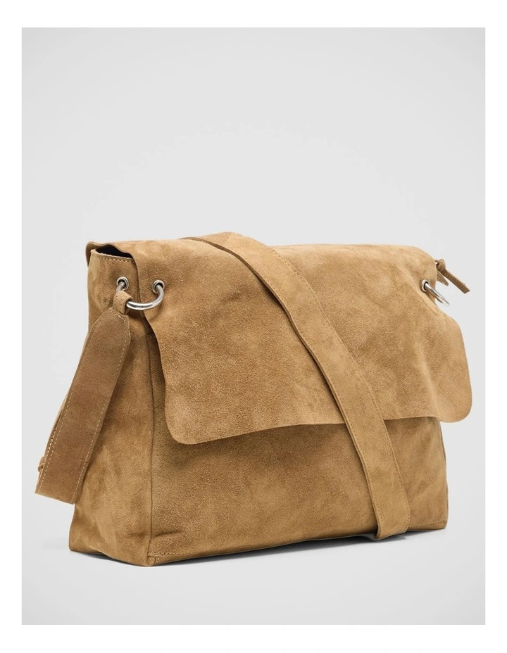 Pivart Suede Satchel Bag in Nutmeg image 2