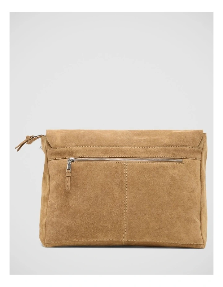 Pivart Suede Satchel Bag in Nutmeg image 3