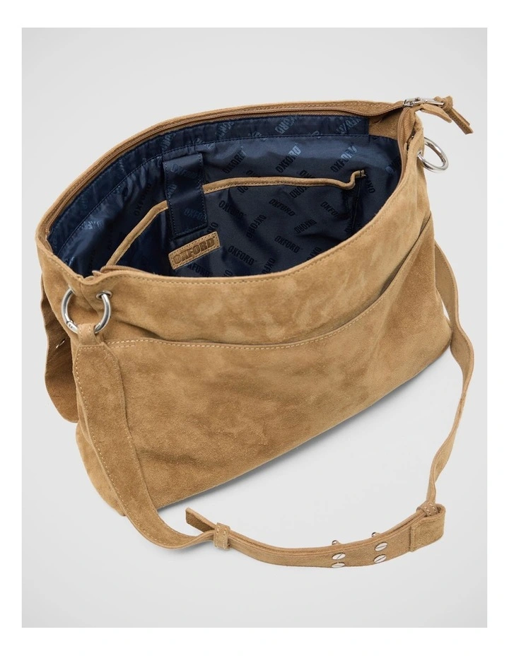 Pivart Suede Satchel Bag in Nutmeg image 5