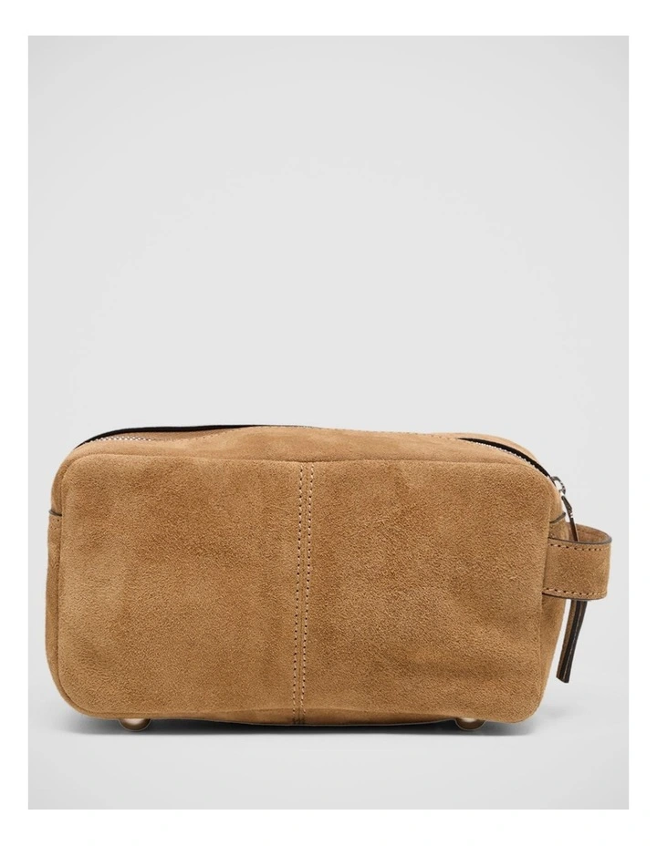 Pivart Suede Washbag in Nutmeg image 1