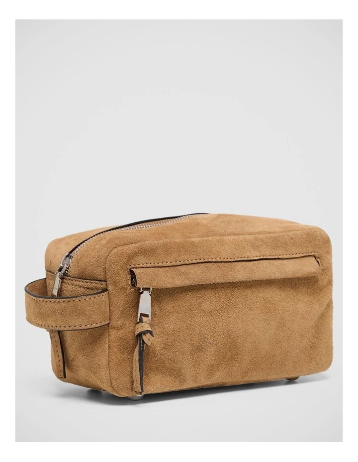 Pivart Suede Washbag in Nutmeg image 2