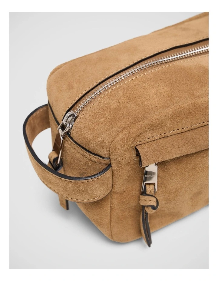Pivart Suede Washbag in Nutmeg image 3