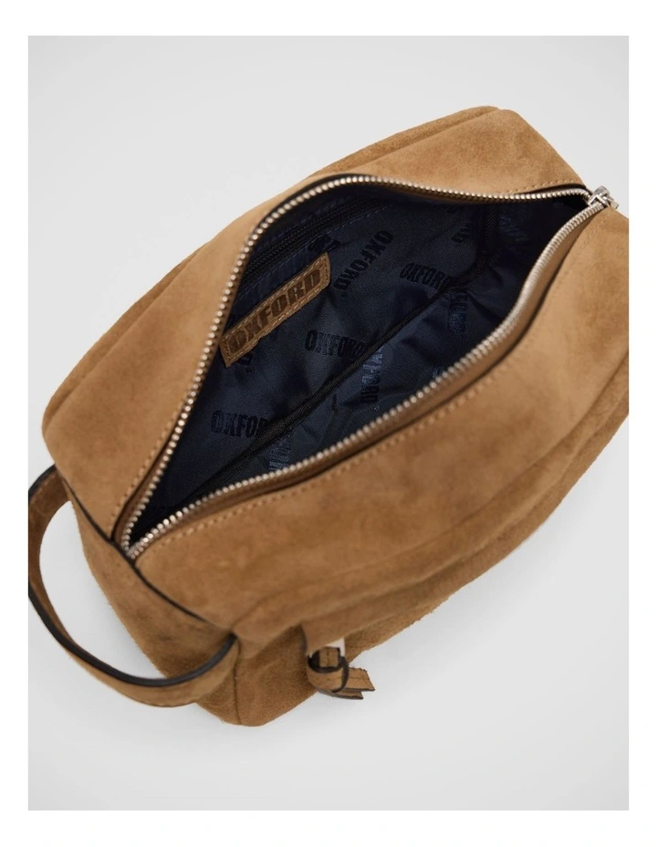 Pivart Suede Washbag in Nutmeg image 4