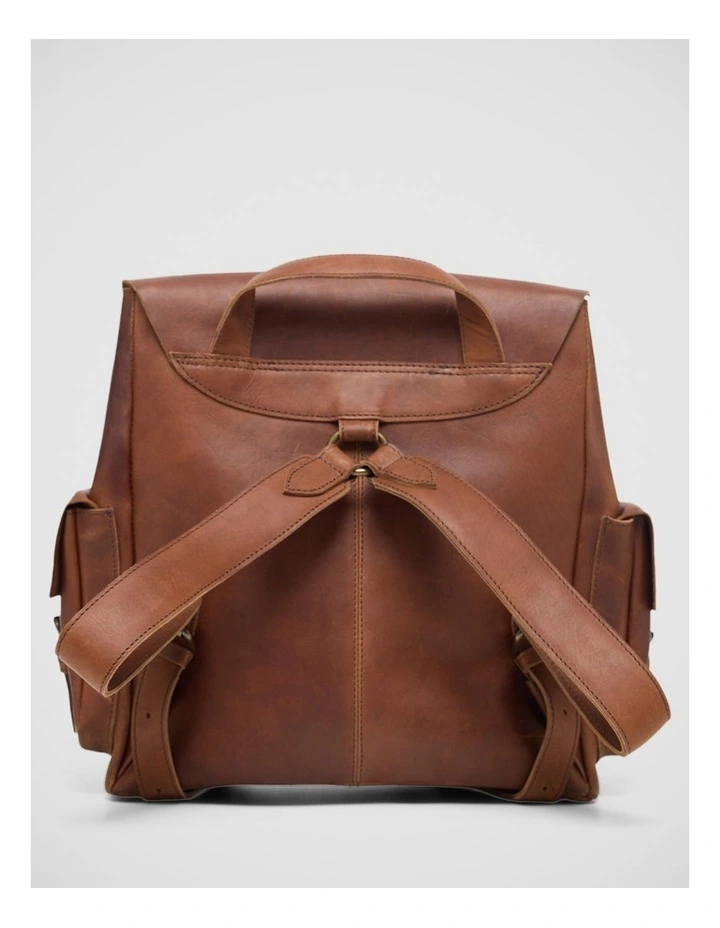 Odyssey Leather Backpack in Chestnut image 2