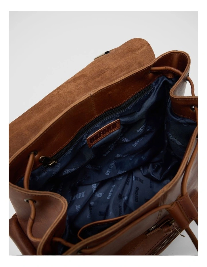 Odyssey Leather Backpack in Chestnut image 4