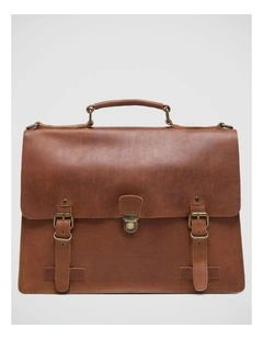 Odyssey Leather Briefcase in Chestnut