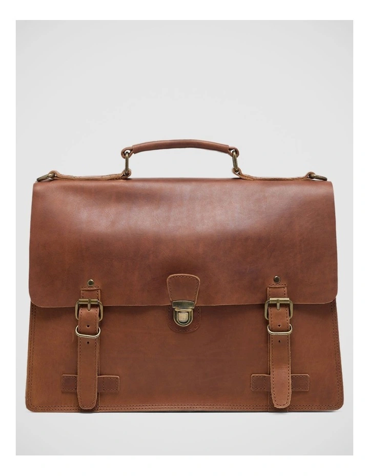 Odyssey Leather Briefcase in Chestnut image 1