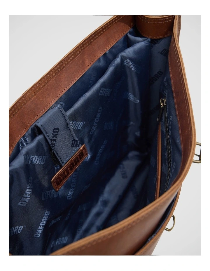 Odyssey Leather Briefcase in Chestnut image 5