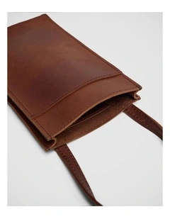 Odyssey Leather Lanyard Pouch in Chestnut