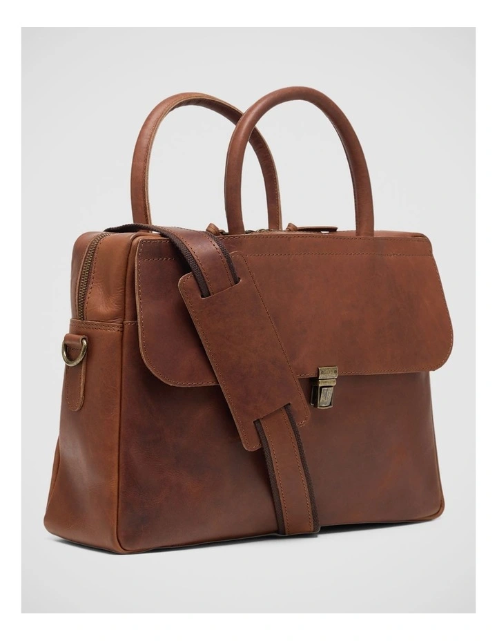 Bartell Leather Briefcase in Chestnut image 2
