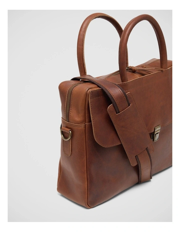 Bartell Leather Briefcase in Chestnut image 4