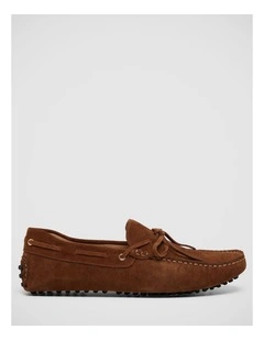 Louie Suede Driver Shoe in Tobacco
