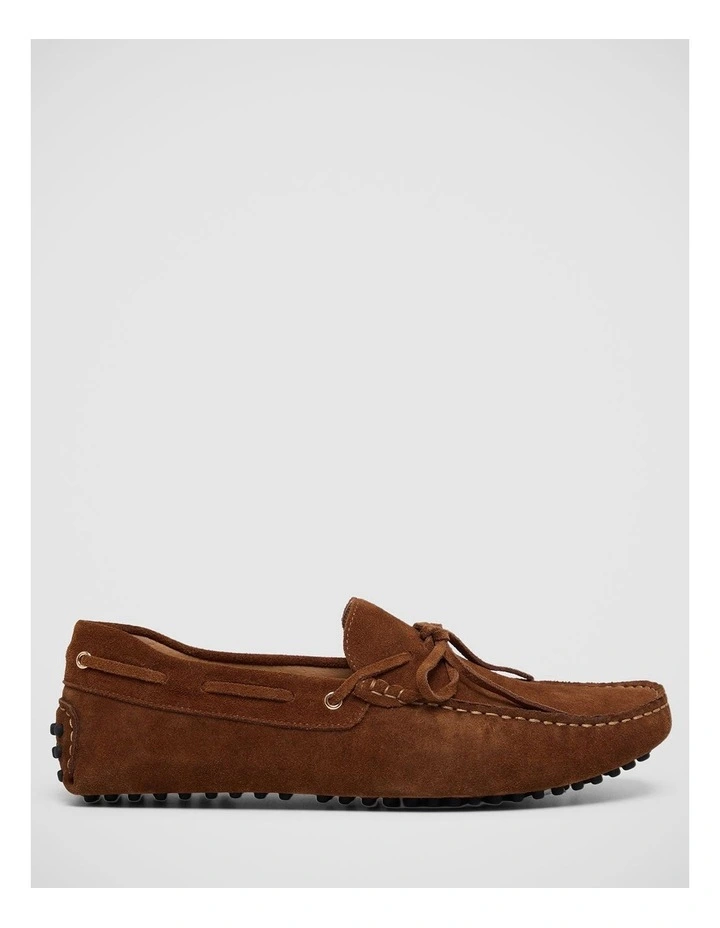 Louie Suede Driver Shoe in Tobacco image 1