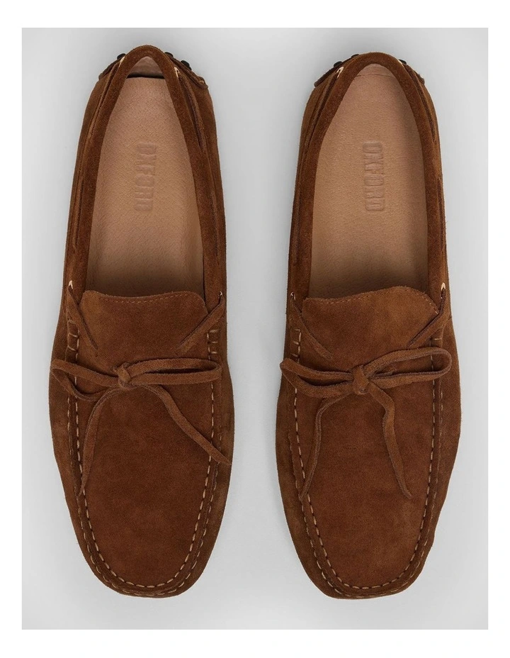 Louie Suede Driver Shoe in Tobacco image 5