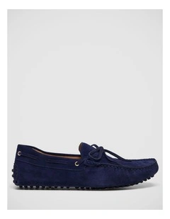 Louie Suede Driver Shoe in Navy