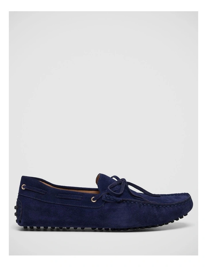 Louie Suede Driver Shoe in Navy image 1