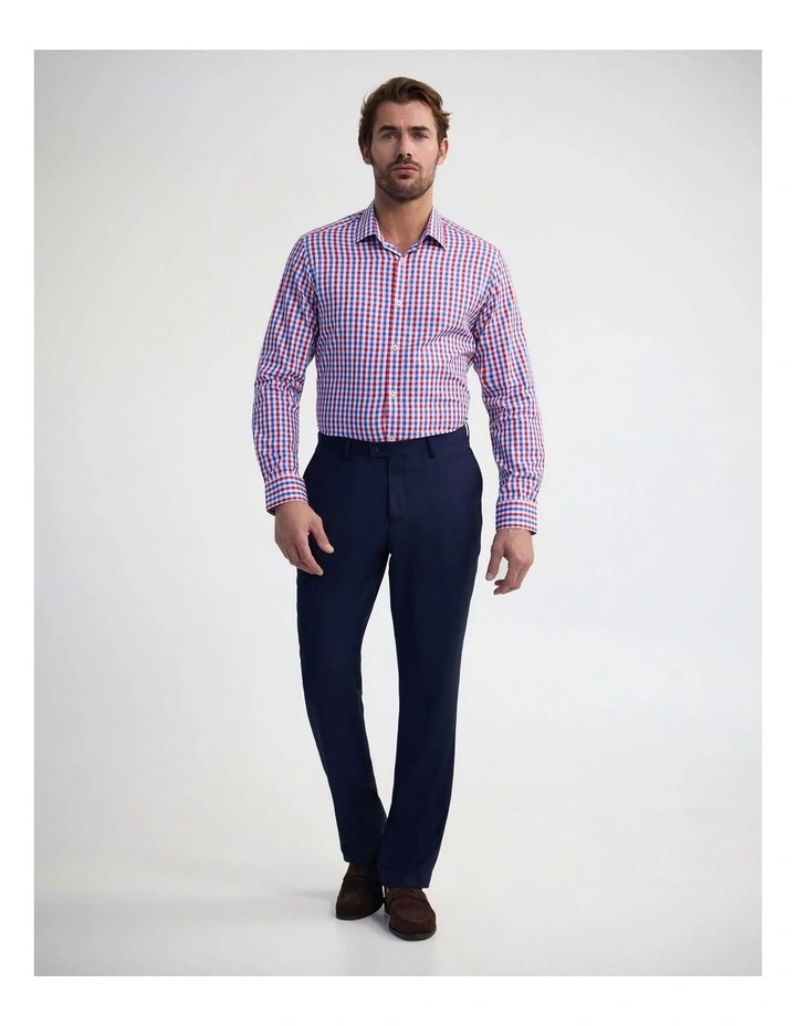 Beckton Slim Fit Cotton Shirt in Red image 5