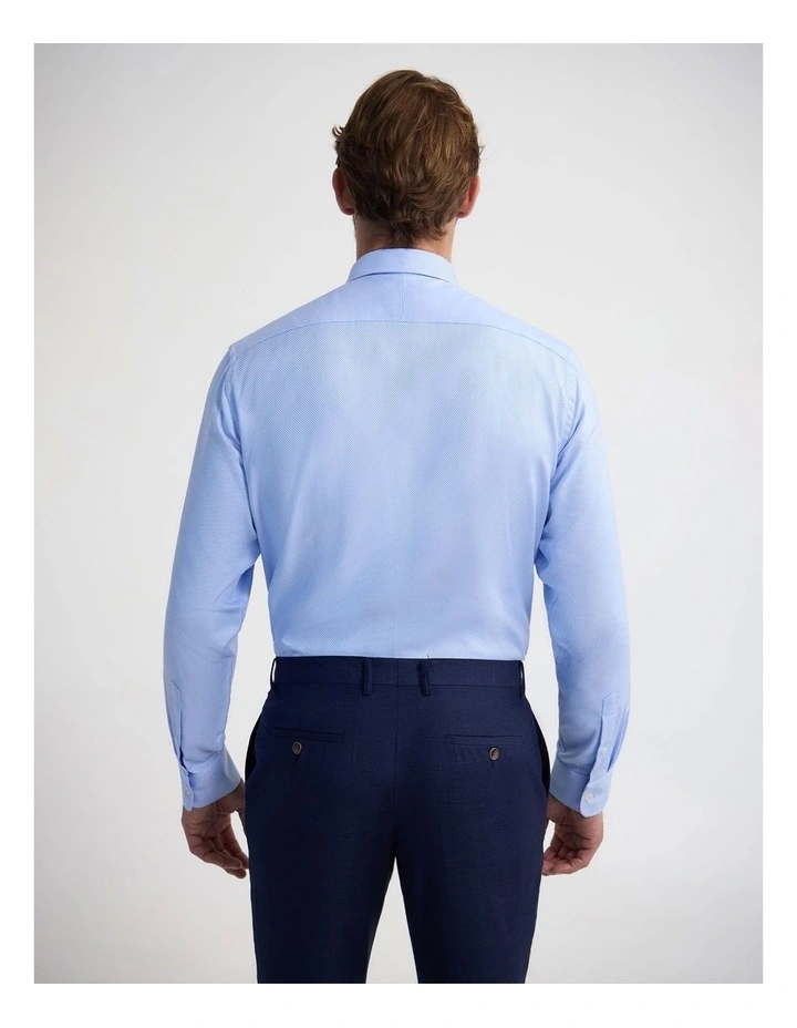 Regent Classic Fit Cotton Shirt in Sky Blue/White image 4